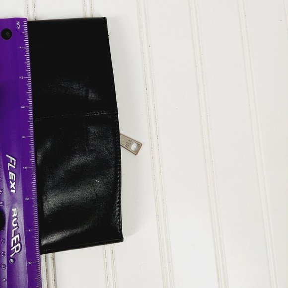 Ralph Lauren Tia Black Leather Side Zip Buckle Detail Wedge Heeled Boots I31 - Picture 11 of 14